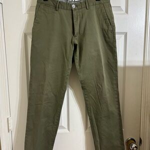 Massimo Dutti Olive Green Chino Pants